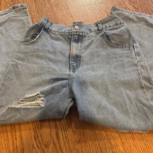 Kids Distressed Light Blue Denim Shorts
